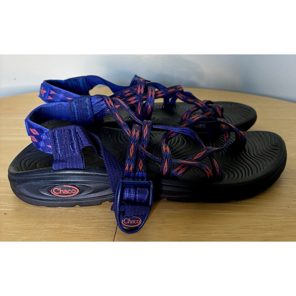 Chaco ZVOLV X2 Womens 9 40 EU Hiking Water Sandal Volcanic Blue Orange EUC - Picture 5 of 9